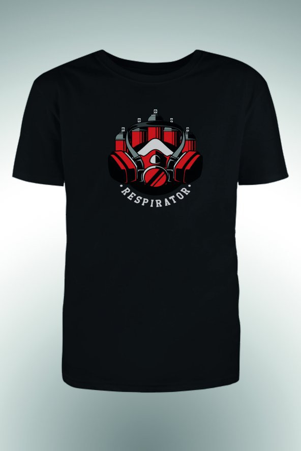 Kırmızı Gaz Maskesi 5 Baskılı T-shirt