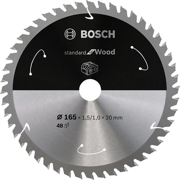 BOSCH 165 x 1,5 x 20 mm 48 Diş Ahşap Elmas Daire Testere Bıçağı - 3