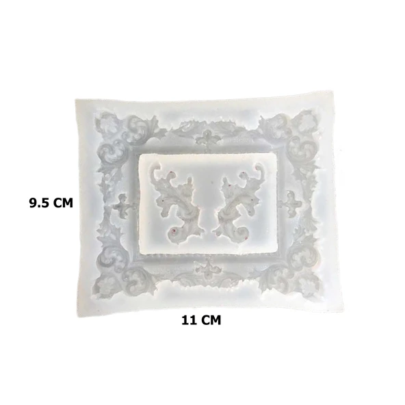 Epoksi Silikon Kalıp Fotoğraf Çerçevesi Yapraklı  9.5X11 CM - Resim 2