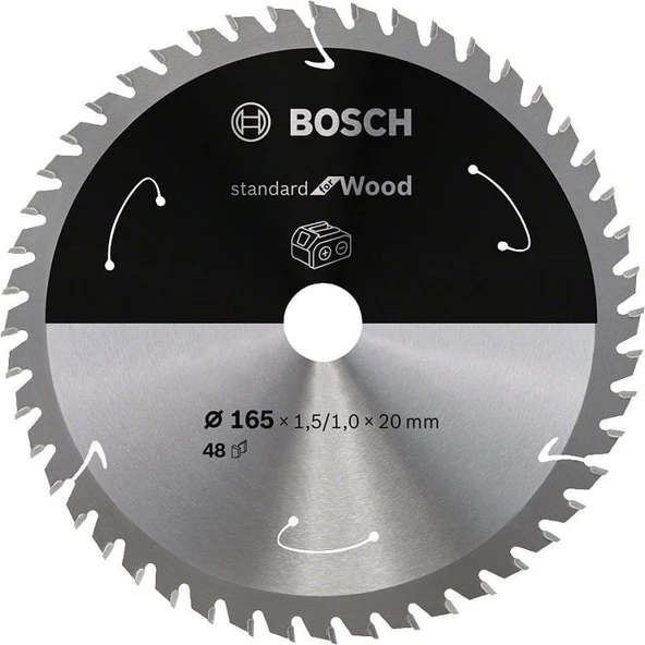 BOSCH 165 x 1,5 x 20 mm 48 Diş Ahşap Elmas Daire Testere Bıçağı - 10