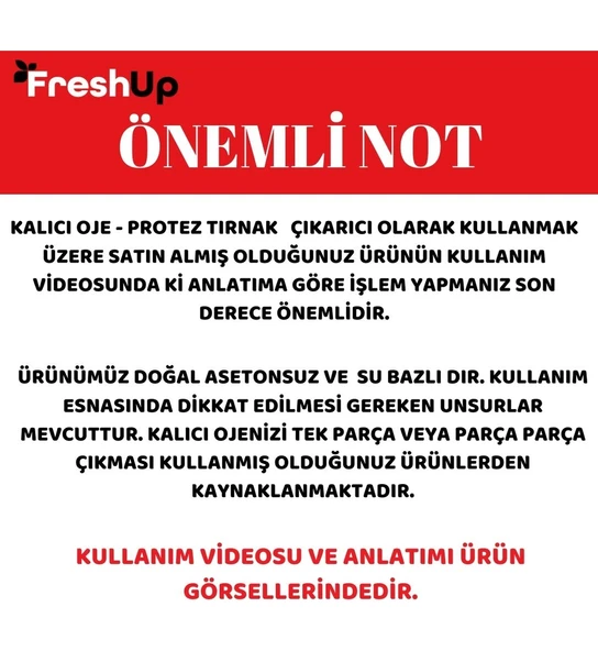 FRESH UP ASETONSUZ, DOĞAL, KALICI OJE, PROTEZ TIRNAK ÇIKARICI JEL, ÇİLEK - 3