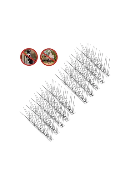 Cbtx Uzun Paslanmaz Çelik Kuş Kovucu Diken Anti-Kedi Diken Kuş Cihazı 10 Takım 25 CM