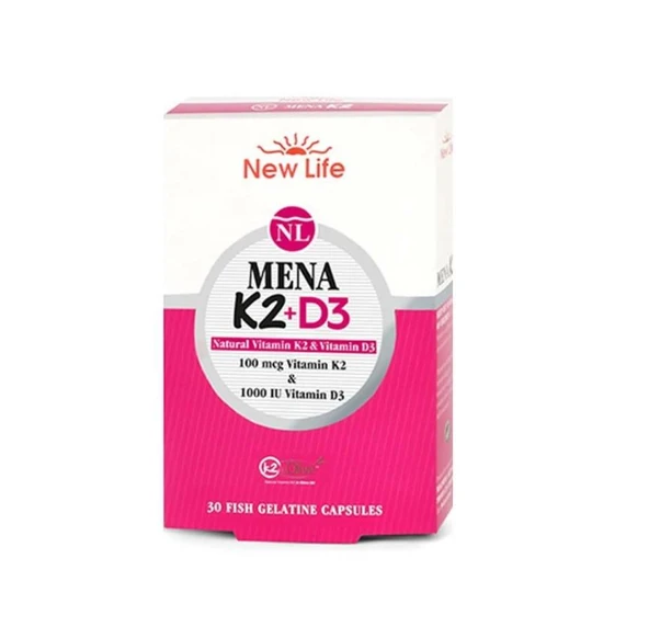 New Life Mena K2+D3 Takviye Edici Gıda 30 Kapsül ürün görseli 1