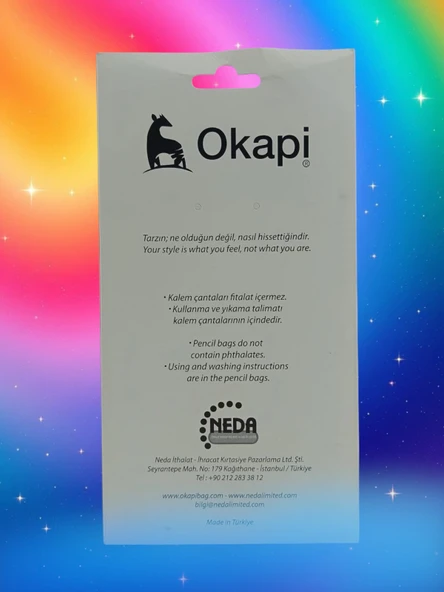 Elegance Okapi Kalem Çantası Tek Katlı Siyah OKP-123 - 7