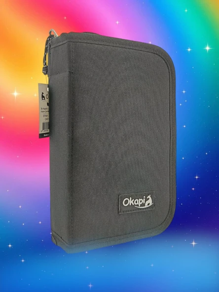 Elegance Okapi Kalem Çantası Tek Katlı Siyah OKP-123 - 2