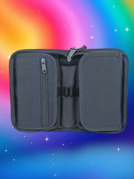 Elegance Okapi Kalem Çantası Tek Katlı Siyah OKP-123 - 3