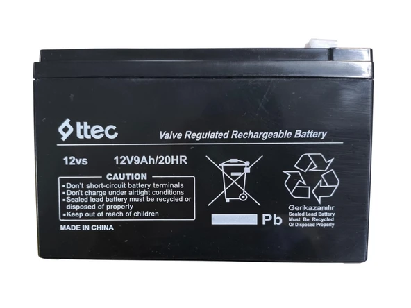 TTEC 12V 9A KURU AKÜ - Resim 2