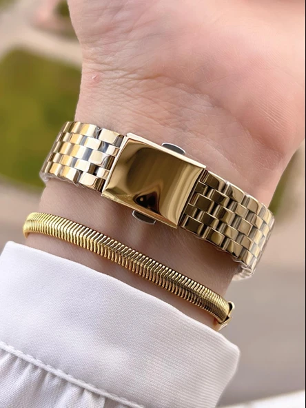 Ferrucci Çelik Kordon 2 Yıl Garantili 3 Atm Suya Dayanıklı Kadın Kol Saati+Bileklik BFC.03410.03 - Resim 3