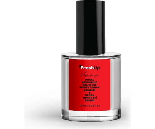 FRESH UP ASETONSUZ, DOĞAL, KALICI OJE, PROTEZ TIRNAK ÇIKARICI JEL, ÇİLEK - 2