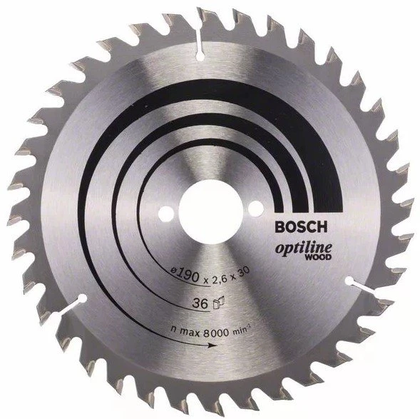 BOSCH Optiline Wood 190x30 mm 36 Diş Ahşap Daire Testere Bıçağı - 2