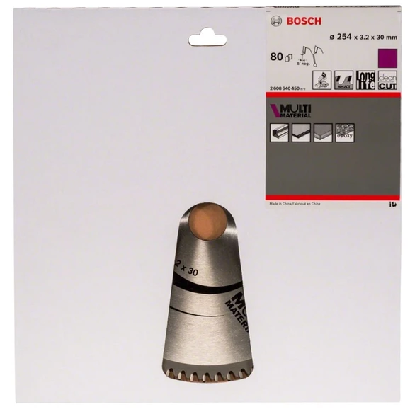 BOSCH 254x30x3,2 mm 80 Diş  PRO Multi Material Elmas Daire Testere- Aluminyum Kesime Uygun(2608640450) - 11