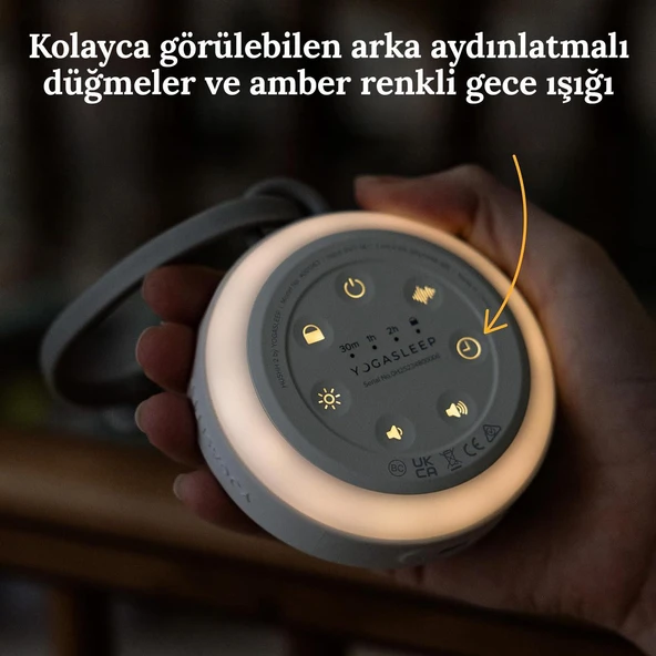 Yogasleep Hushh 2 Bebek ve Çocuklar İçin Taşınabilir Beyaz Gürültü Hoparlörü | 6 Dinlendirici Doğal Ses - 7
