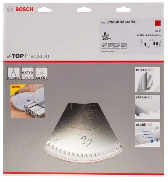 BOSCH Best For Mulimaterial 305x30x2.3 mm 96 Diş Aluminyum Elmas Daire Testeresi (2608642099) - 4