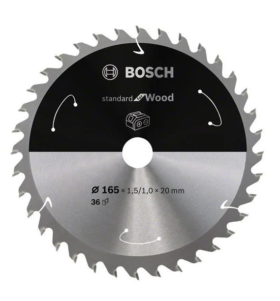 BOSCH 165 x 1,5 x 20 mm 36 Diş Ahşap Elmas Daire Testere Bıçağı - Resim 4