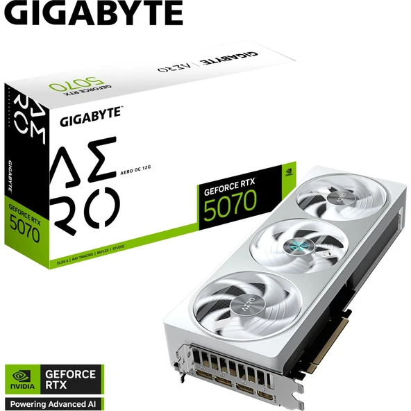 Gigabyte GeForce RTX 5070 AERO OC 12GB 192bit GDDR7 GV-N5070AERO OC-12GD