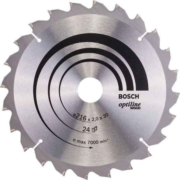 BOSCH Optiline Wood 216 mm 24 Diş Ahşap Elmas Daire Testere