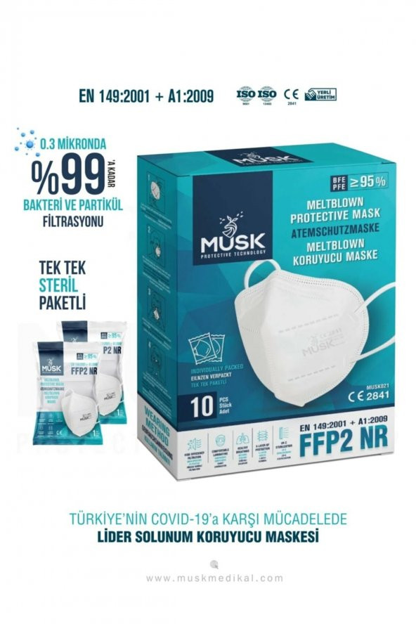 MUSK Ffp2 Maske - 20 Adet