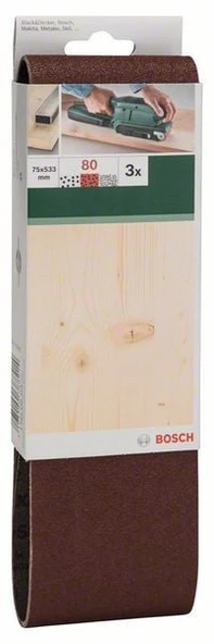 BOSCH 533x75 mm Bant Zımpara 80 Kum (3 adet) - 6