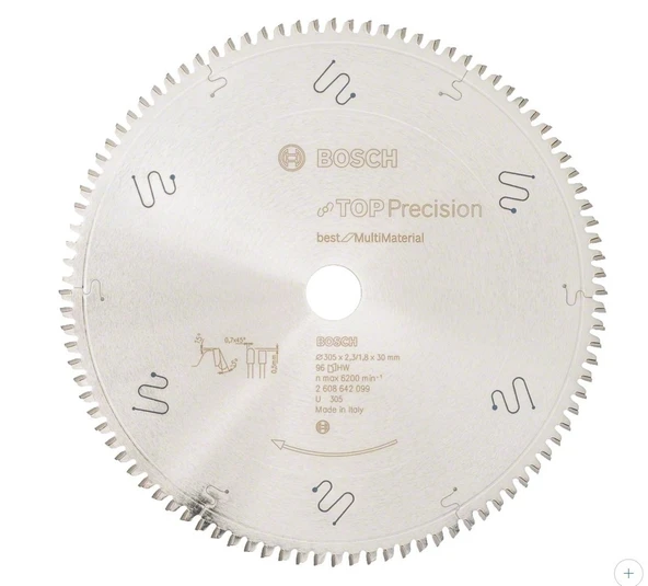BOSCH Best For Mulimaterial 305x30x2.3 mm 96 Diş Aluminyum Elmas Daire Testeresi (2608642099) - 9