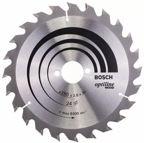 BOSCH Optiline Wood 190x30 mm 24 Diş Ahşap Daire Testere Bıçağı ürün görseli