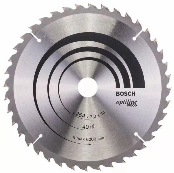 BOSCH Optiline Wood 254 mm 40 Diş Ahşap Daire Testere Bıçağı - 5