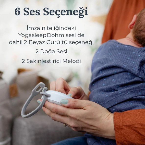 Yogasleep Hushh 2 Bebek ve Çocuklar İçin Taşınabilir Beyaz Gürültü Hoparlörü | 6 Dinlendirici Doğal Ses - 2