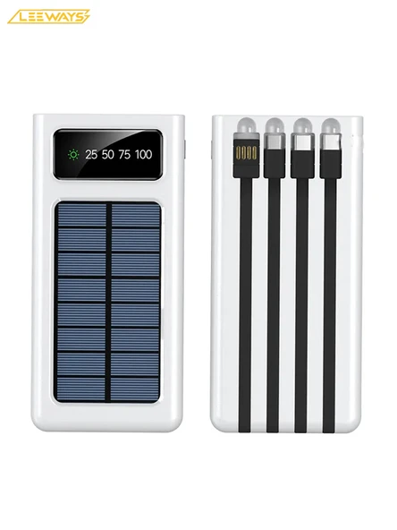 20000 mAh Güneş Enerjili Taşınabilir Şarj Cihazı Powerbank