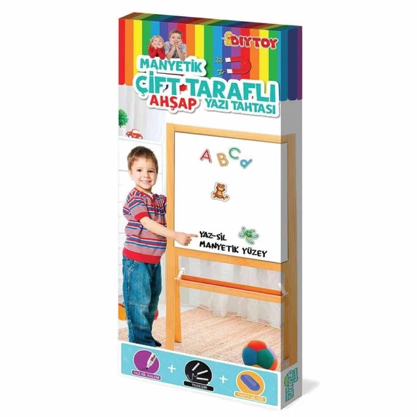 2195 AYAKLI ÇİFT TARAFLI MANYETİK AHŞAP YAZI TAHTASI - 4