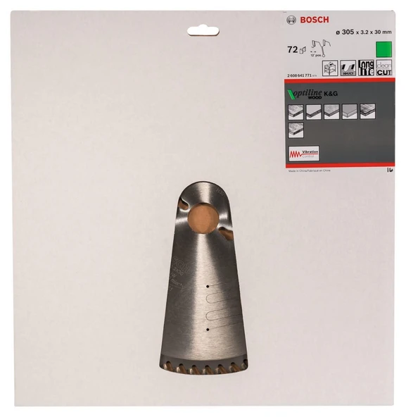 BOSCH Optiline Wood 305 mm 72 Diş Ahşap Elmas Daire Testere - 3