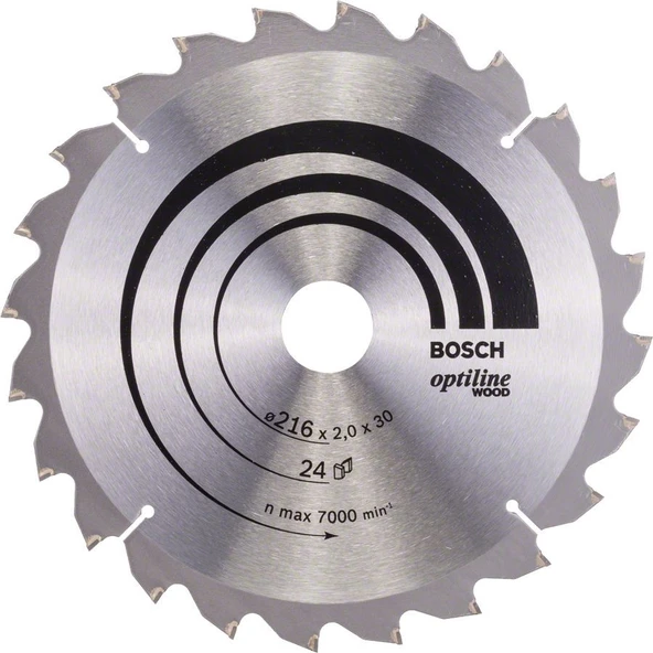 BOSCH Optiline Wood 216 mm 24 Diş Ahşap Elmas Daire Testere - 2
