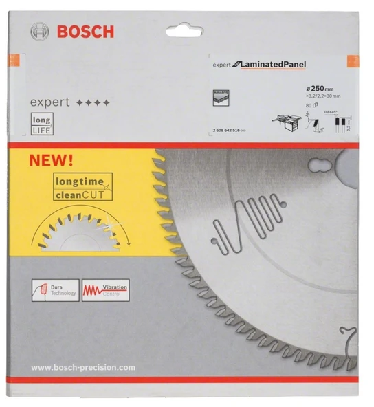 BOSCH Expert for Laminant 250x30x3,2 mm 80 Diş Elmas Daire Testere (2608642516) - 8