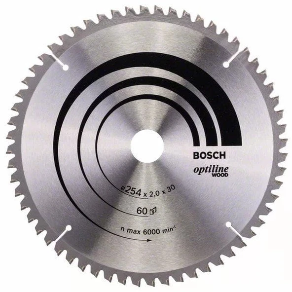 BOSCH Optiline Wood 254 mm 60 Diş Ahşap Daire Testere Bıçağı - 4