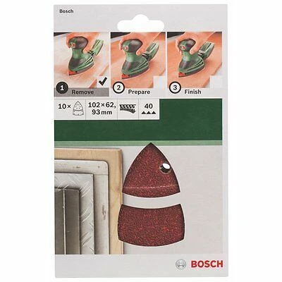 BOSCH PSM Serisi Makinalar İçin 40 Kum Yedek Zımpara Seti 10 Adet  (2609256A61) - 9