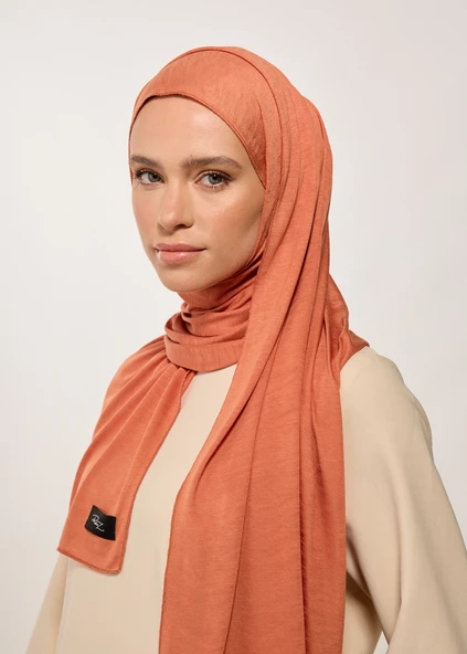 Rabia Z - Jarsey Rust Şal - 2