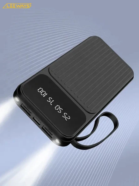 10.000 mAh Kendinden USB'li LED Aydınlatmalı Powerbank - 4