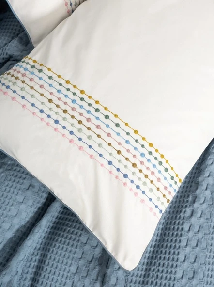 Cotton Box Aura Çift Kişilik Pike Takımı Pebble İndigo - 4