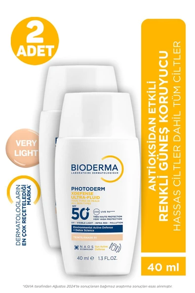 Bioderma Photoderm Xdefense Spf50+ Very Light 40 ml 2 Adet