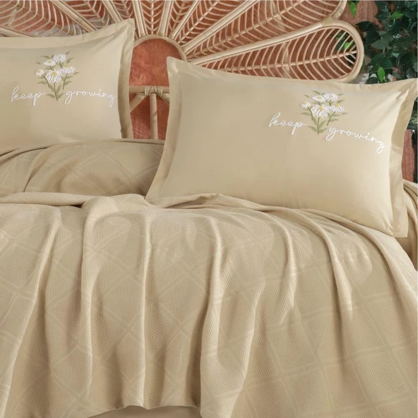 Clasy Pike Takımı Çift Kişilik Etta V1 Bej - 3