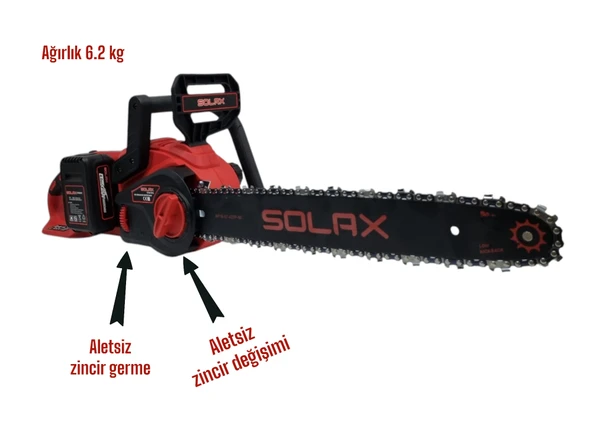 SOLAX OT8C101S 40V AKÜLÜ ZİNCİRLİ TESTERE - 2