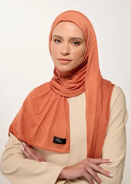 Rabia Z - Jarsey Rust Şal - 9