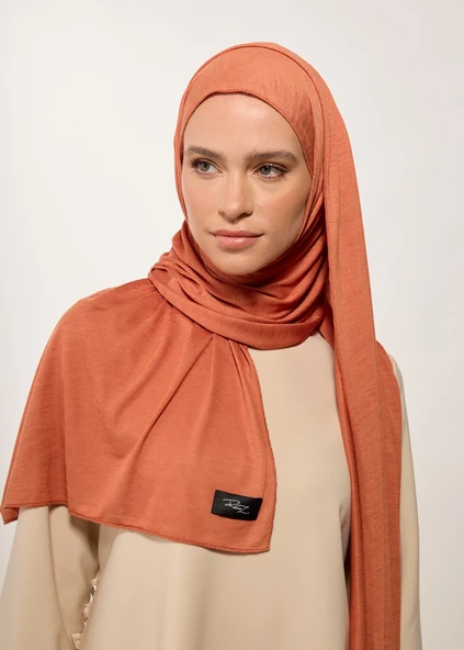 Rabia Z - Jarsey Rust Şal - 8