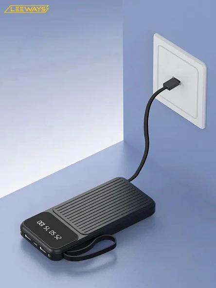 10.000 mAh Kendinden USB'li LED Aydınlatmalı Powerbank - 7