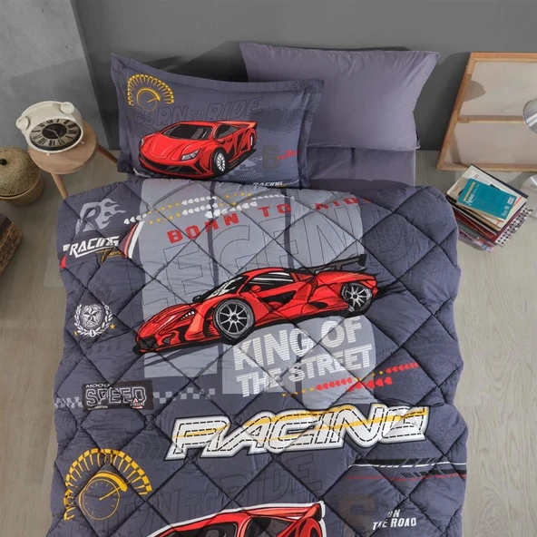 Clasy Tek Kişilik Ranforce Genç Desen Uyku Seti Racing Team - 3