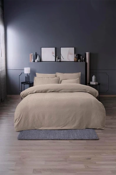 Altınbaşak Jakarlı Saten Çift Kişilik Nevresim Takımı Adelya Marble - Resim 2