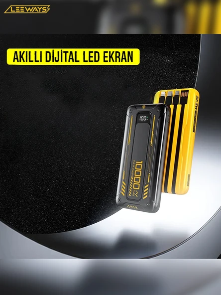 10.000 mAh 22.5W Süper Hızlı Şarj Taşınabilir Şarj Cihazı Powerbank - 3