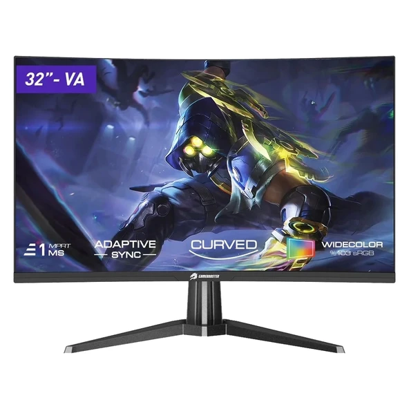 GameBooster 32" GB-3218CF 1ms 180Hz FreeSync/G-Sync RGB Curved 1500R VA FHD Gaming Monitör