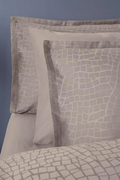 Altınbaşak Jakarlı Saten Çift Kişilik Nevresim Takımı Adelya Marble - Resim 4