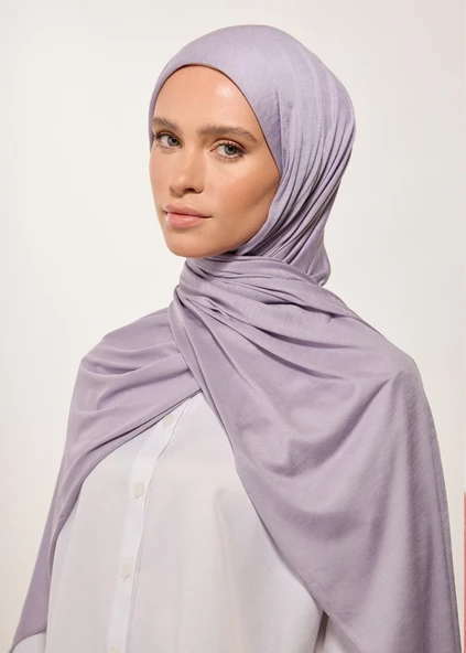 Rabia Z - Lavanta Jarsey Şal - 2