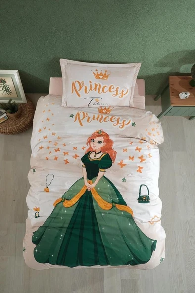 Clasy Ranforce Nevresim Takımı Tek Kişilik Tiana v1 Taş ürün görseli 1