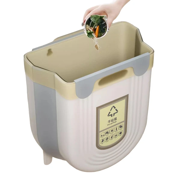 Ayt Sunup Sn-14644 Katlanabilir Körüklü Mutfak Banyo Tuvalet İçin Çöp Kovası - 3